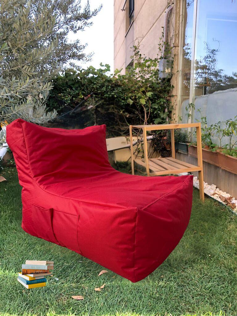 Atelier del Sofa Lazy bag Sedir, 75x70x95 cm, Crveni
