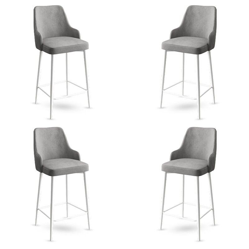 Hanah Home Set barskih stolica Enox, 4 komada, Sivo-beli