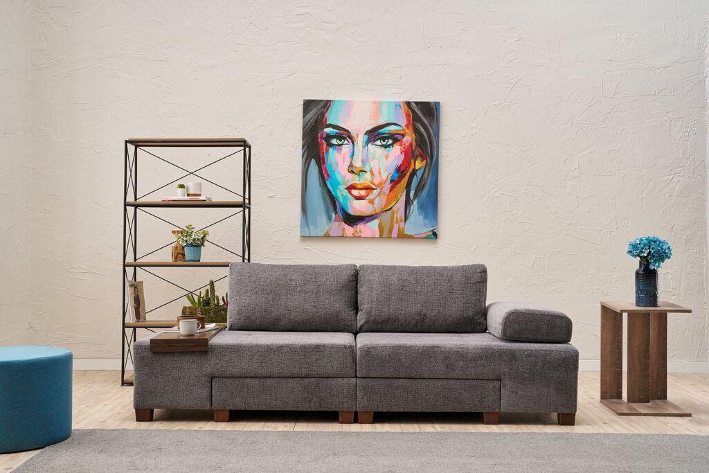 Atelier del Sofa Trosed Perenna Chenille, 233x83x93 cm, Sivi