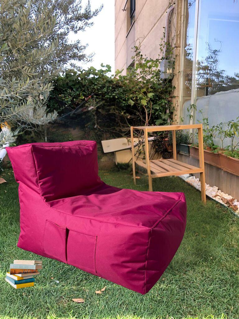Atelier del Sofa Lazy bag Sedir, 75x70x95 cm, Roze