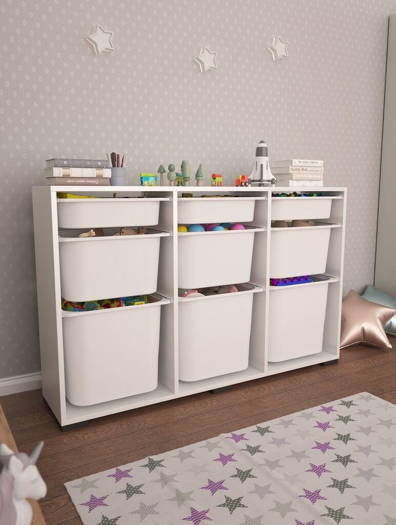 Hanah Home Višenamenska komoda Bofi, 134 x84 x30 cm, Bela