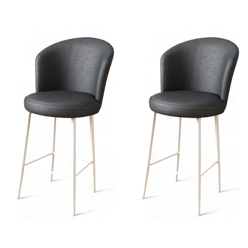 Hanah Home Set barskih stolica Uras, 2 komada, Antracit-beli
