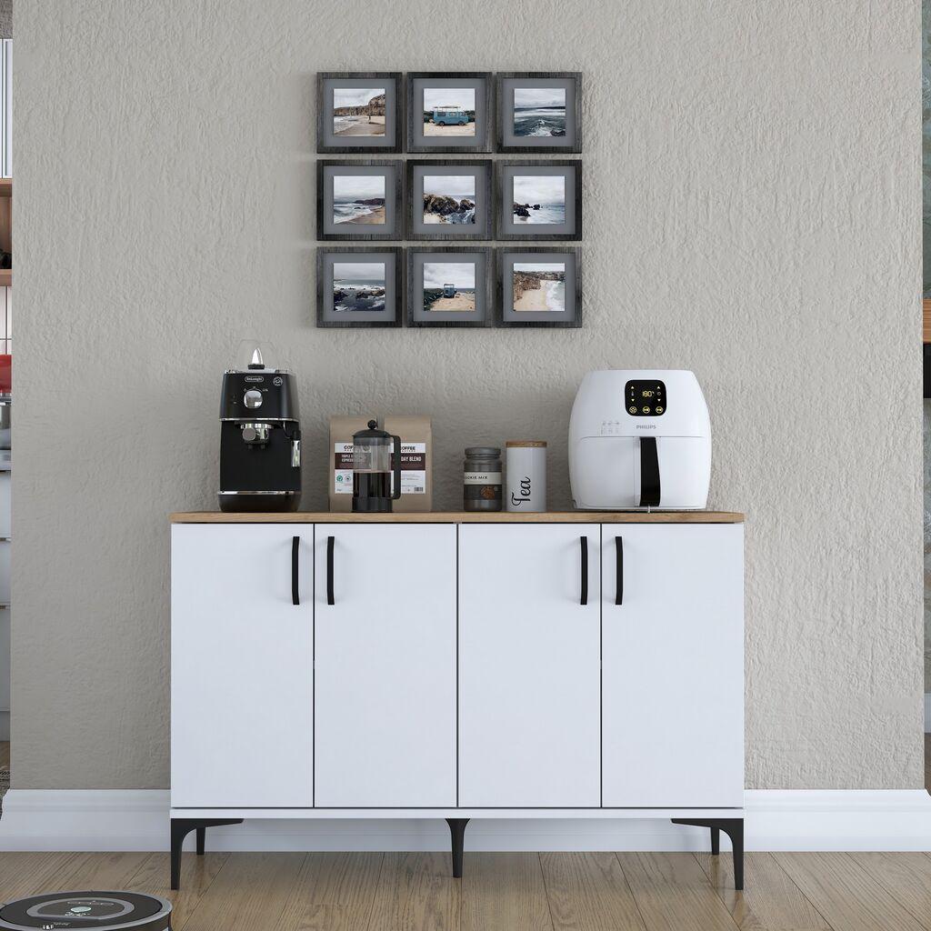 Hanah Home Višenamenska komoda JE162-3268, 120 x78.6 x40 cm, Bela