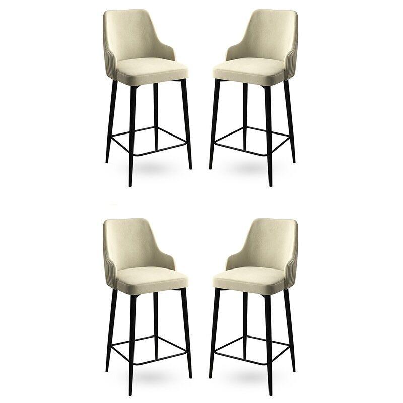 Hanah Home Set barskih stolica Enox, 4 komada, Krem-crni