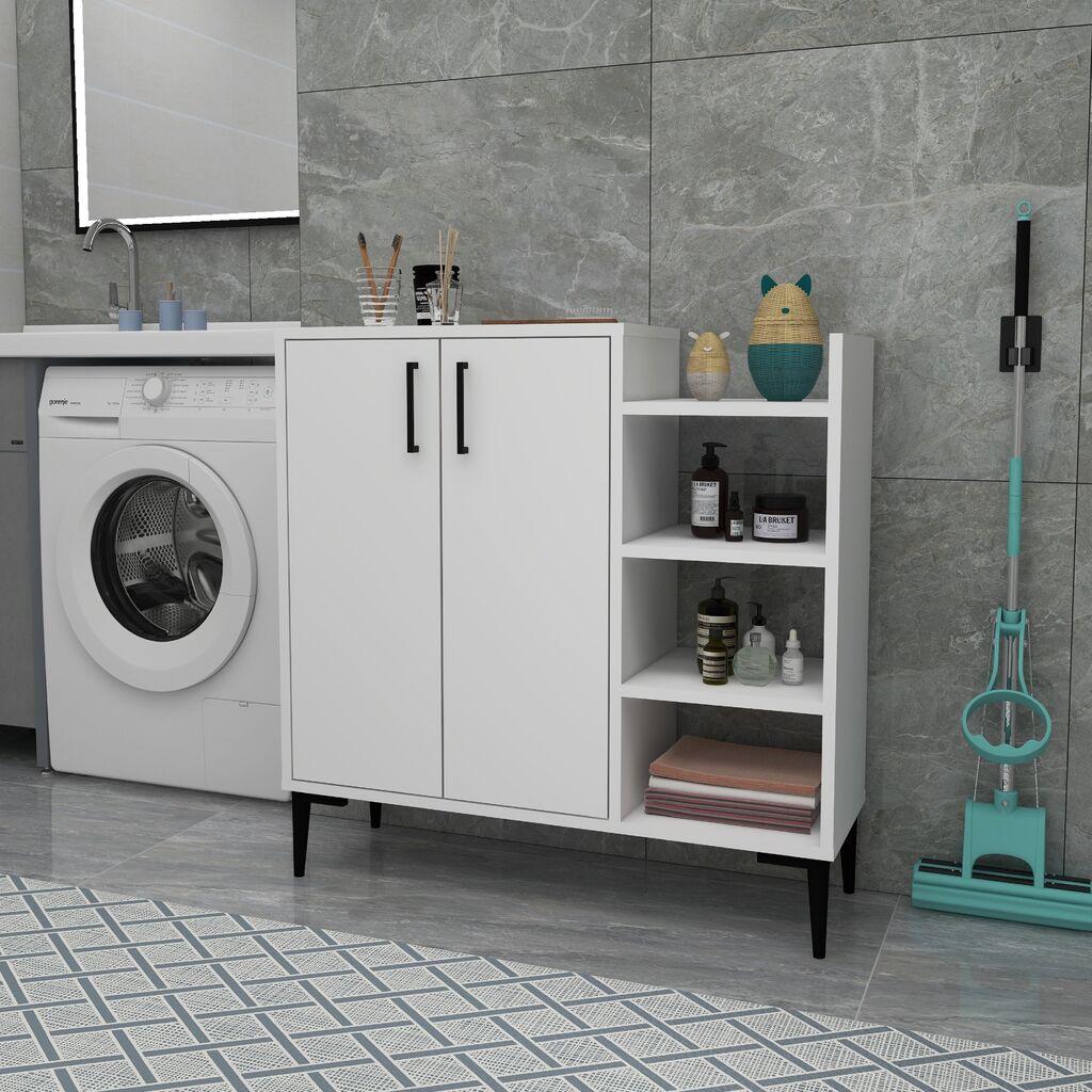 Hanah Home Višenamenska komoda Leskar, 90 x90.6 x29.6 cm, Bela
