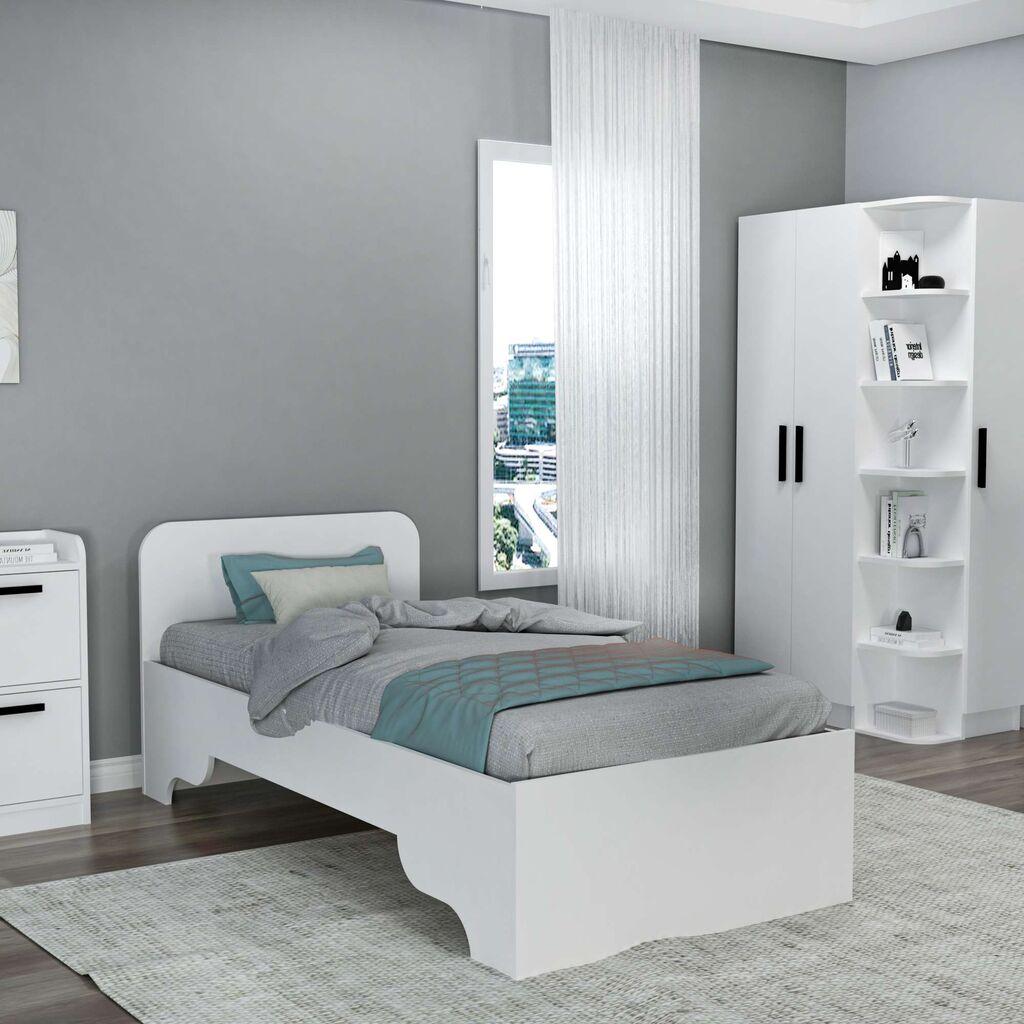 Hanah Home Ram za krevet Luses, 94.4x193.6x80 cm, Beli