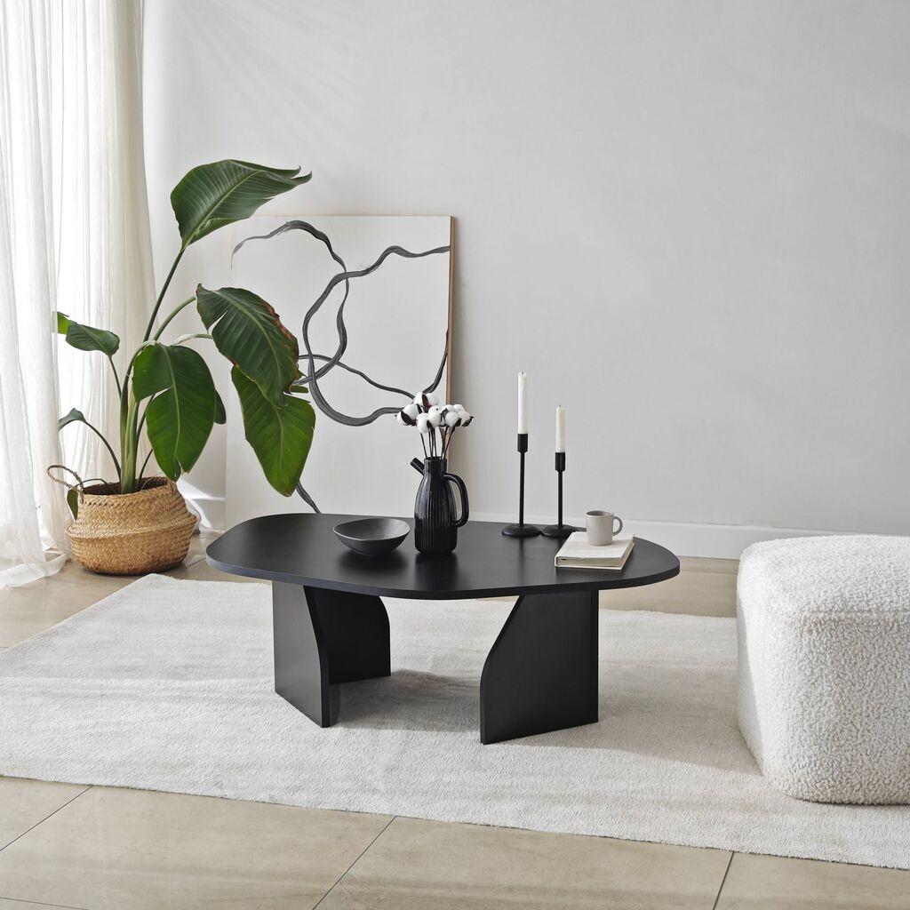 Hanah Home Klub sto Rock, 105x35x65 cm, Crni