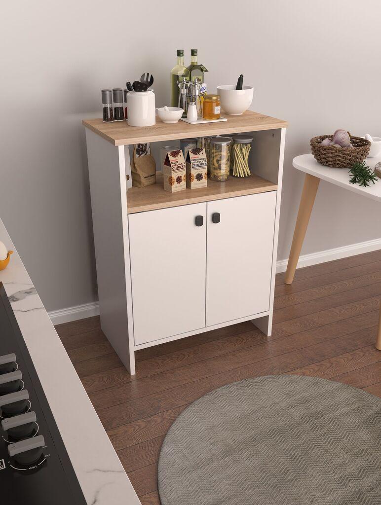 Hanah Home Višenamenska komoda Berry, 62 x85 x35 cm, Bela