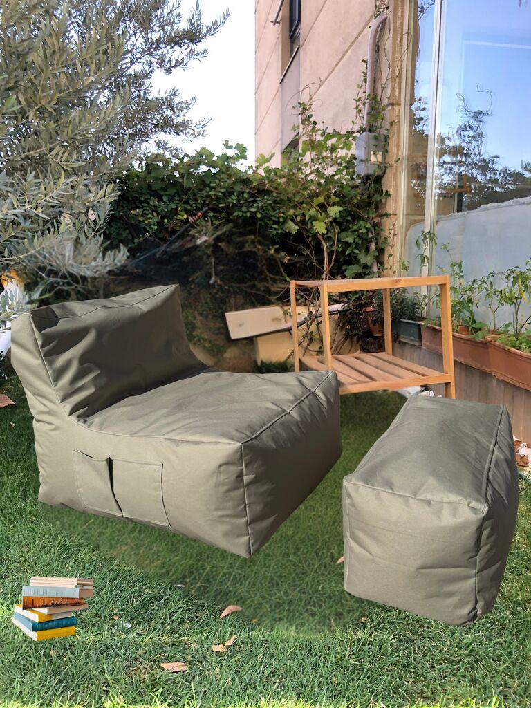 Atelier del Sofa Lazy bag set Sedir, 75x70x95 cm, Bež