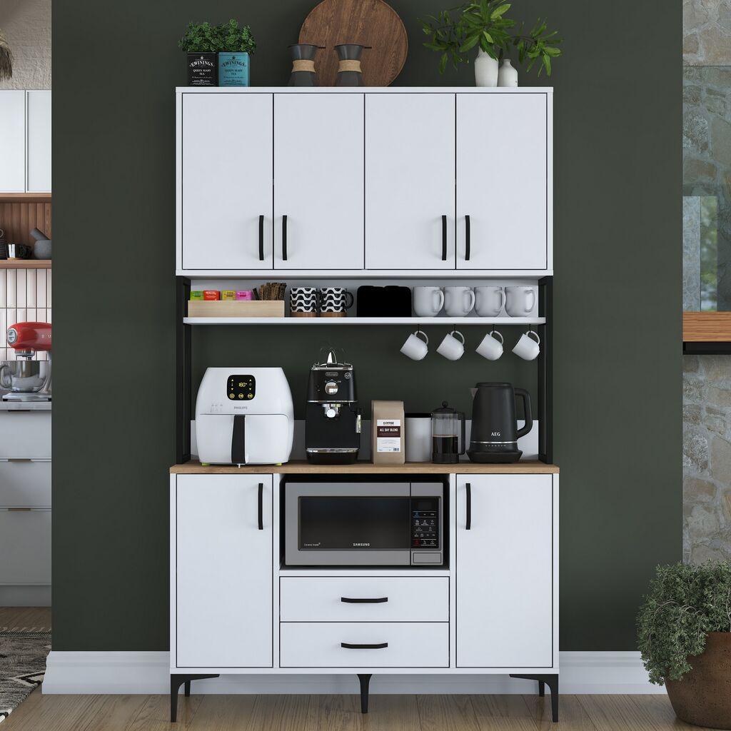 Hanah Home Višenamenska komoda JE169-3260, 120 x198.6 x38 cm, Bela