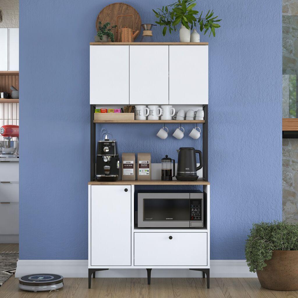 Hanah Home Višenamenska komoda JE159-3253, 90 x38 x184.2 cm, Bela