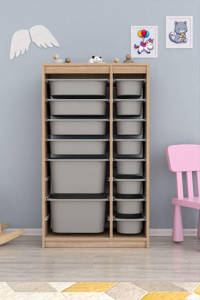 Hanah Home Višenamenska komoda Montana Xs 2D4N8U, 69 x112.2 x29.6 cm, Braon-siva