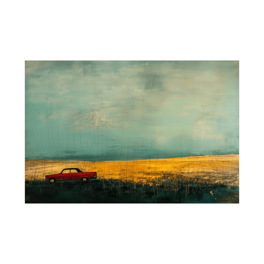 Canvas Slika na platnu Crveni automobil, 120x80cm