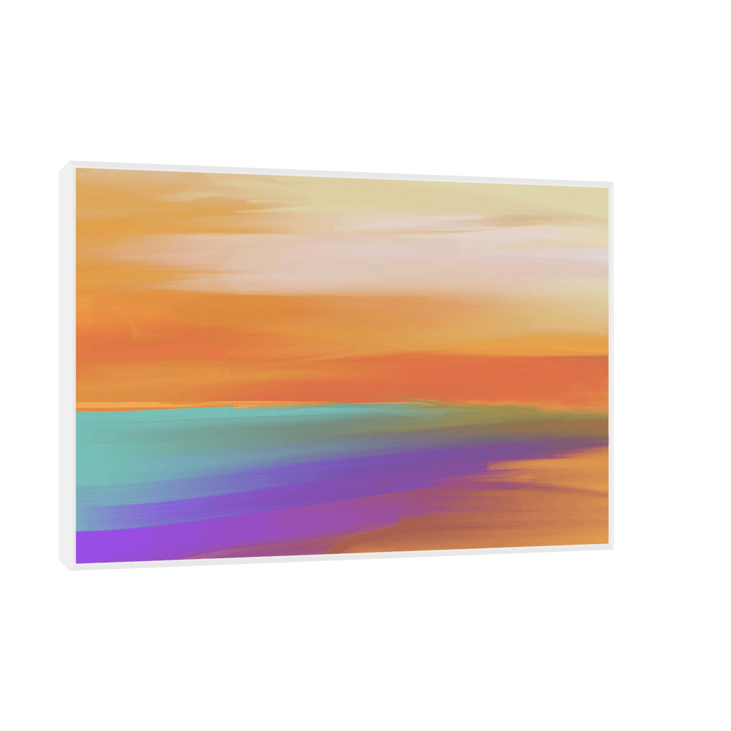 Canvas Slika na platnu Zalazak sunca, 45x30cm, Sa ramom, Beli