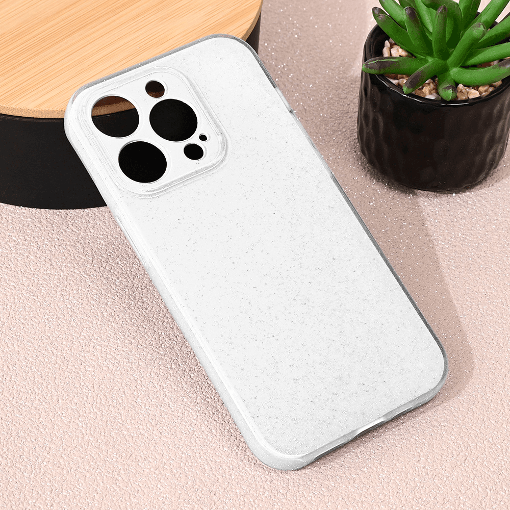 Maska za iPhone 15 Pro 6.1 Sparkle Dust, Bela