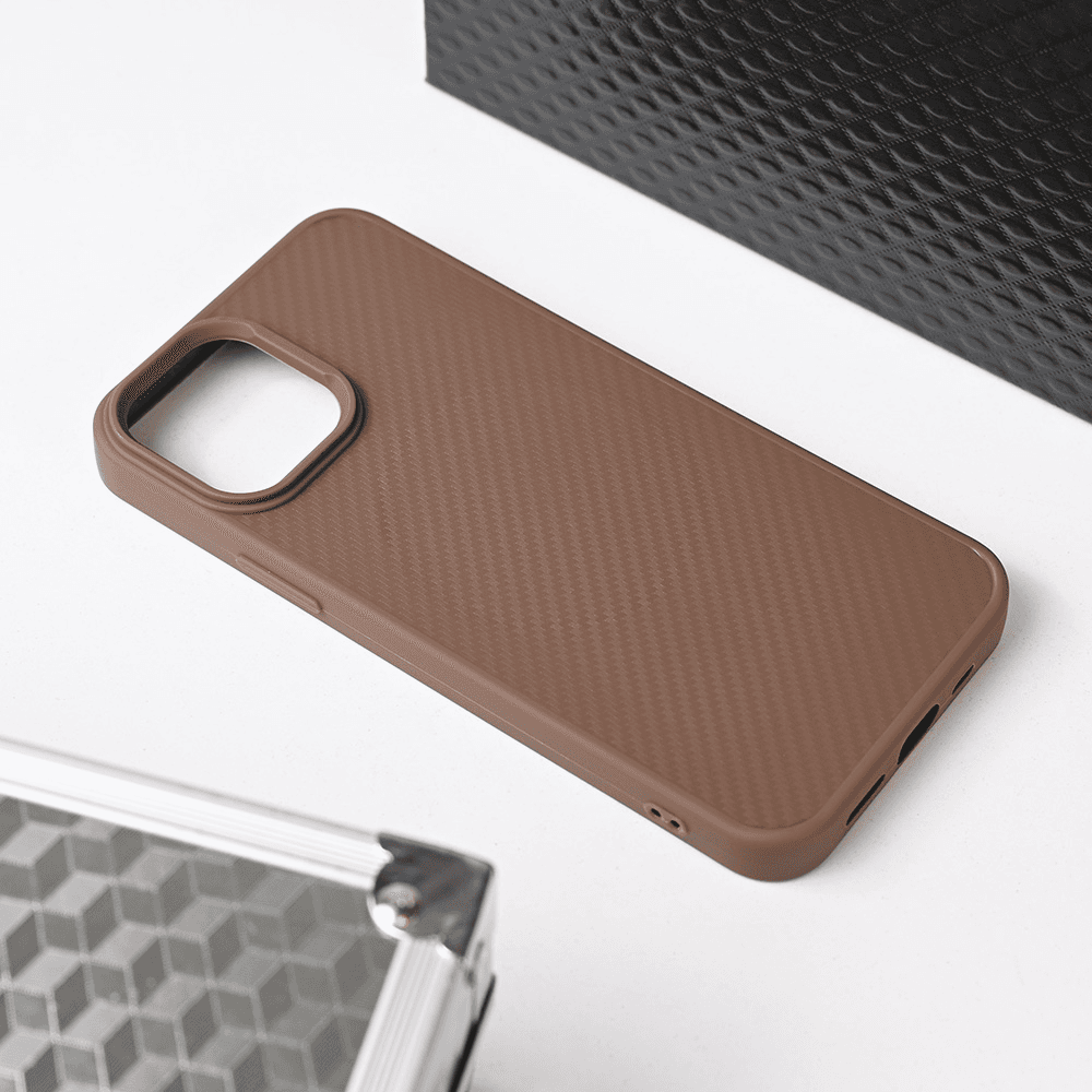 Maska za iPhone 12 6.1 Magsafe Kevlar, Braon