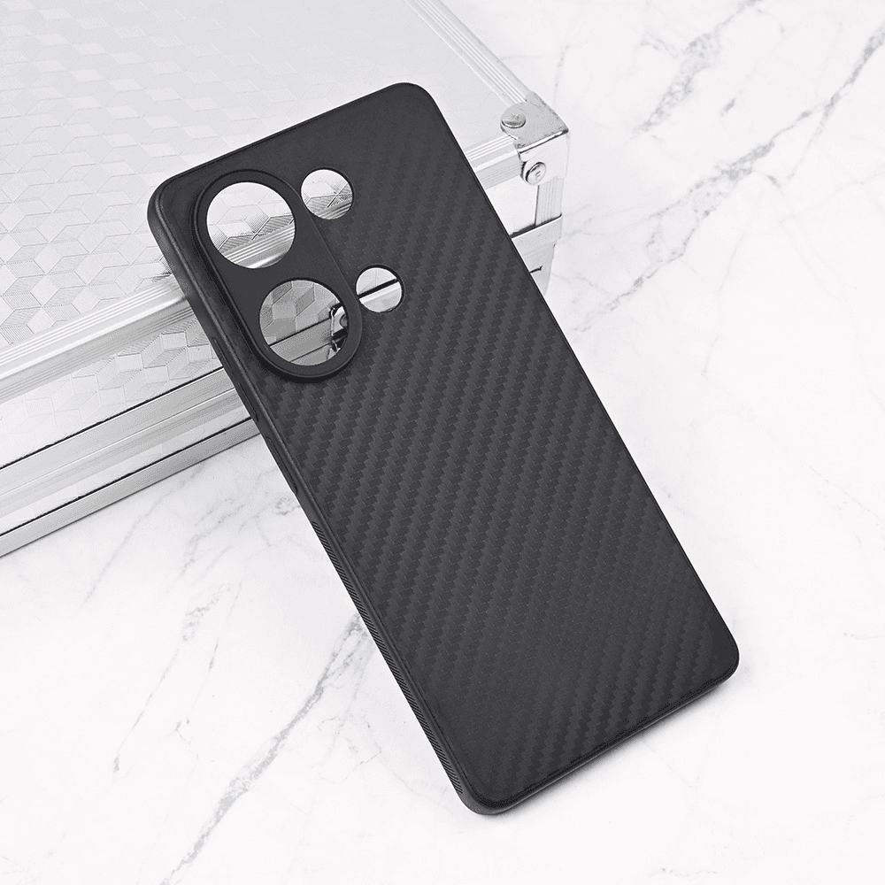 Maska za Xiaomi Redmi Note 14S Carbon fiber, Crna