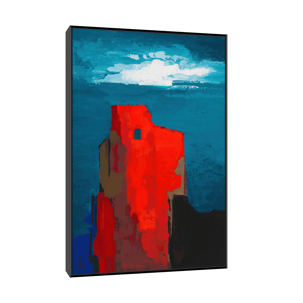 Canvas Slika na platnu Burgruine, Karl Wiener 30x45cm, Sa ramom, Crni