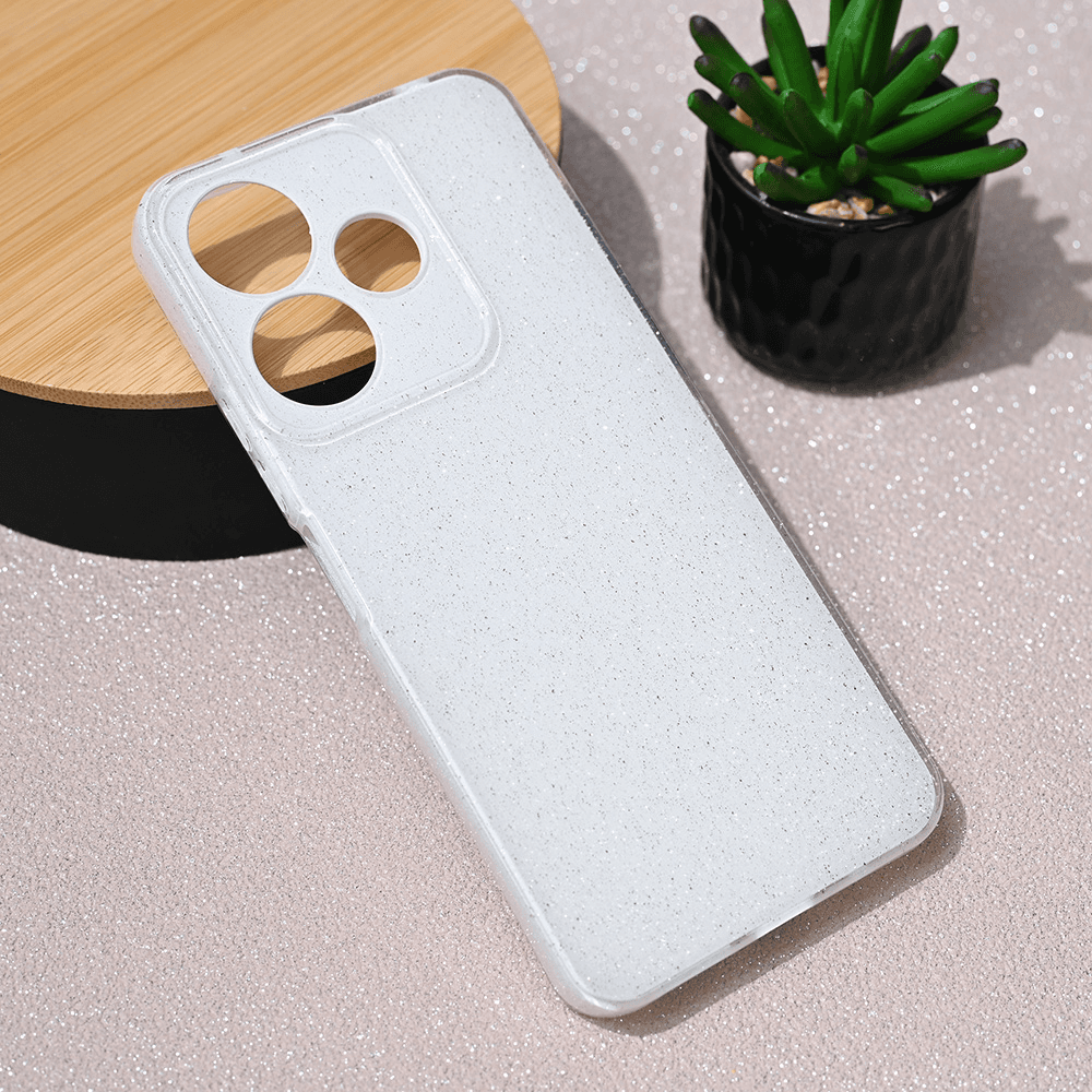 Maska za Xiaomi Redmi 13 4G Sparkle Dust, Bela