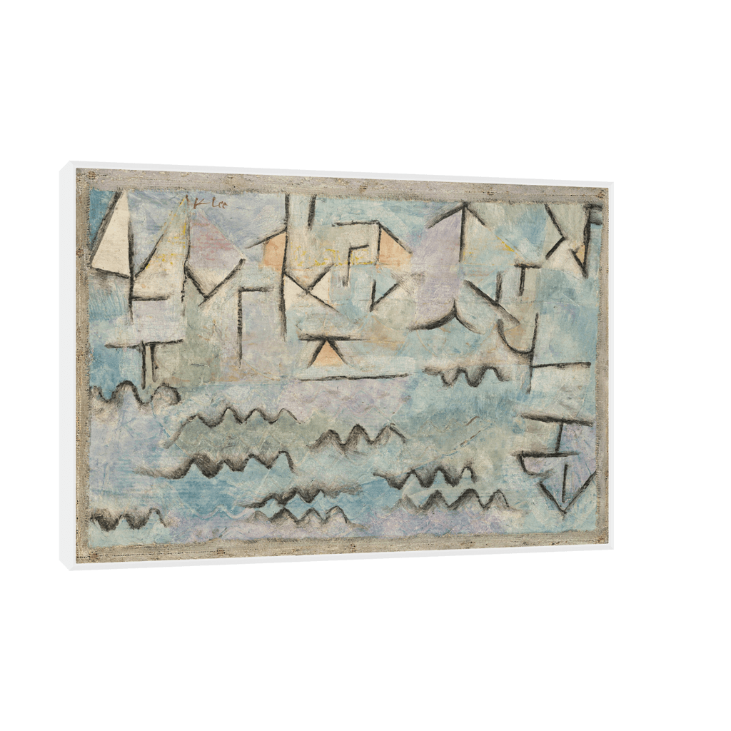Canvas Slika na platnu The Rhine at Duisburg, Paul Klee 150x100cm, Sa ramom, Beli