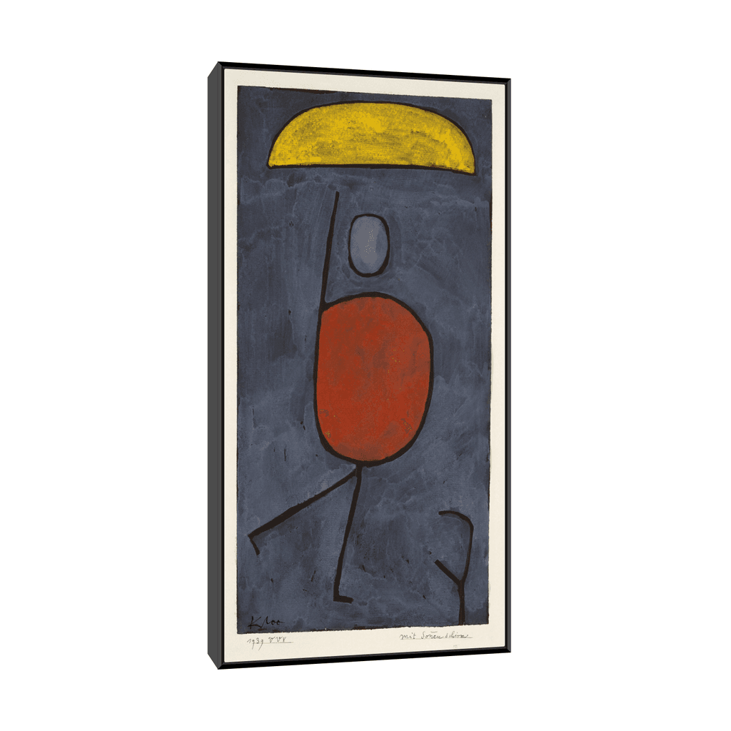 Canvas Slika na platnu With an umbrella, Paul Klee 30x60cm, Sa ramom, Crni