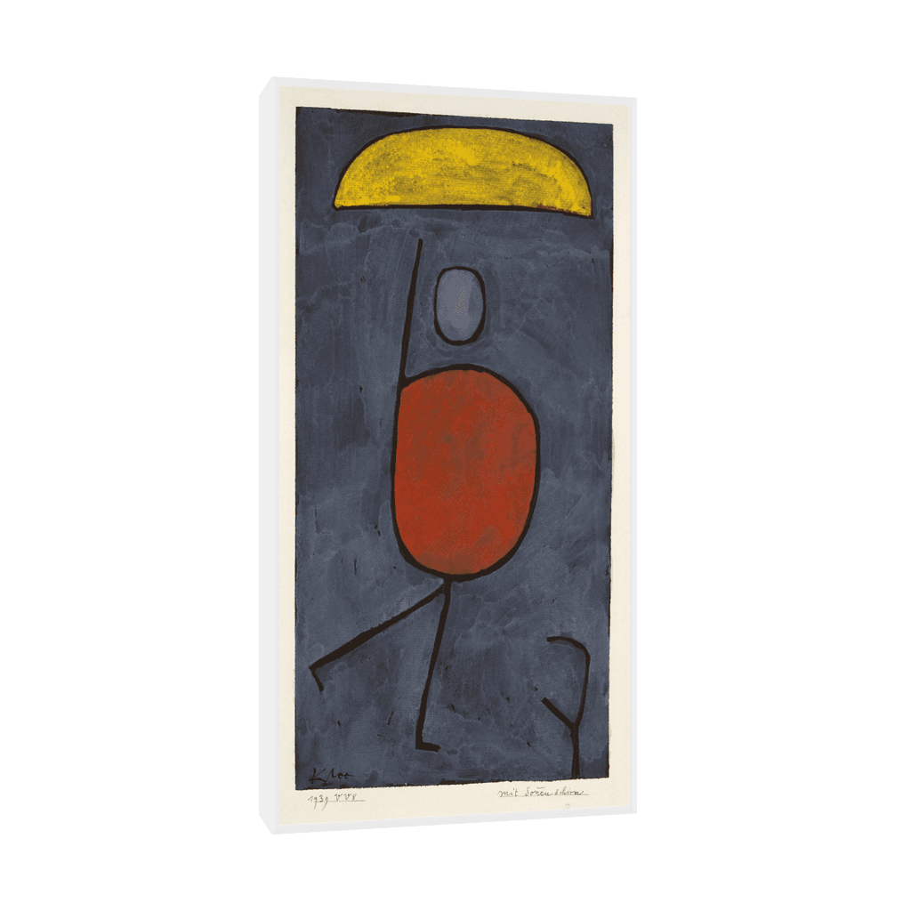 Canvas Slika na platnu With an umbrella, Paul Klee 50x100cm, Sa ramom, Beli