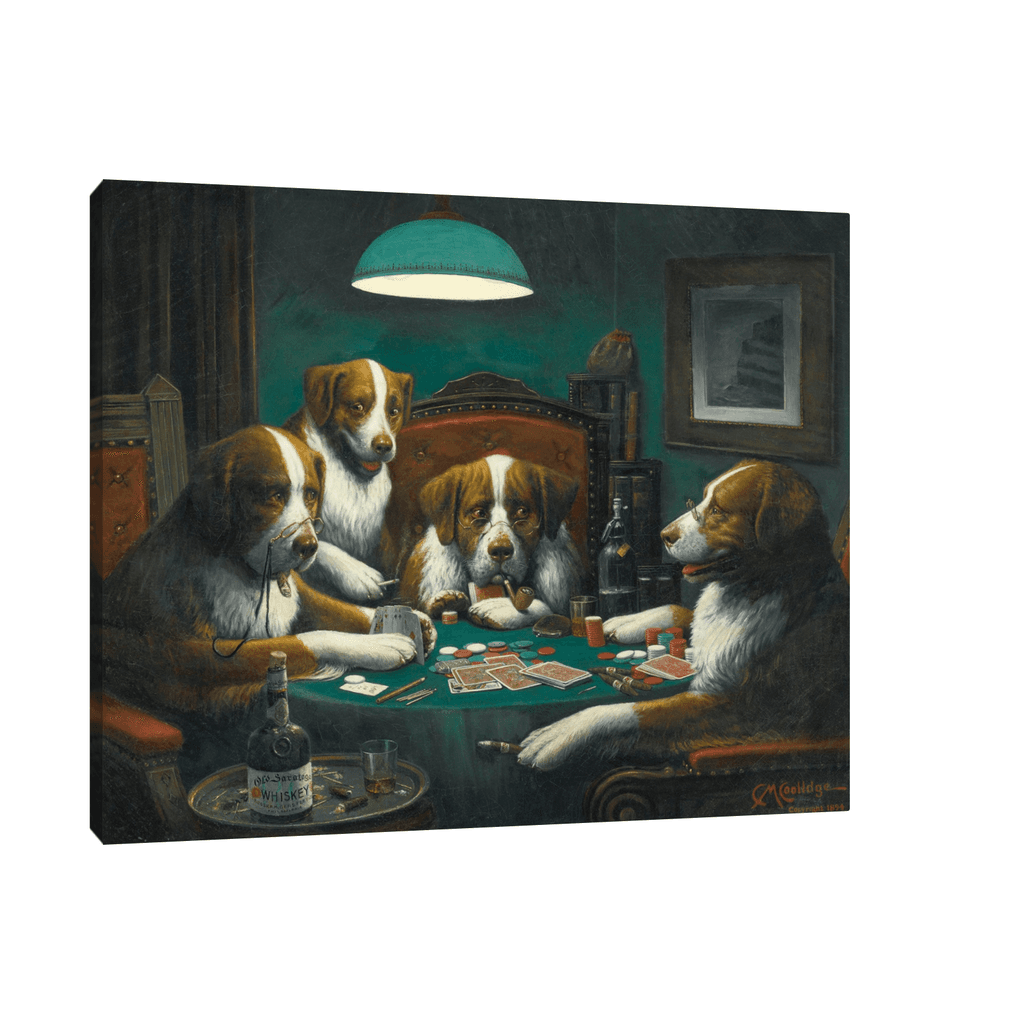 Canvas Slika na platnu Poker Game, Cassius Marcellus Coolidge, Bez rama, 100x80cm