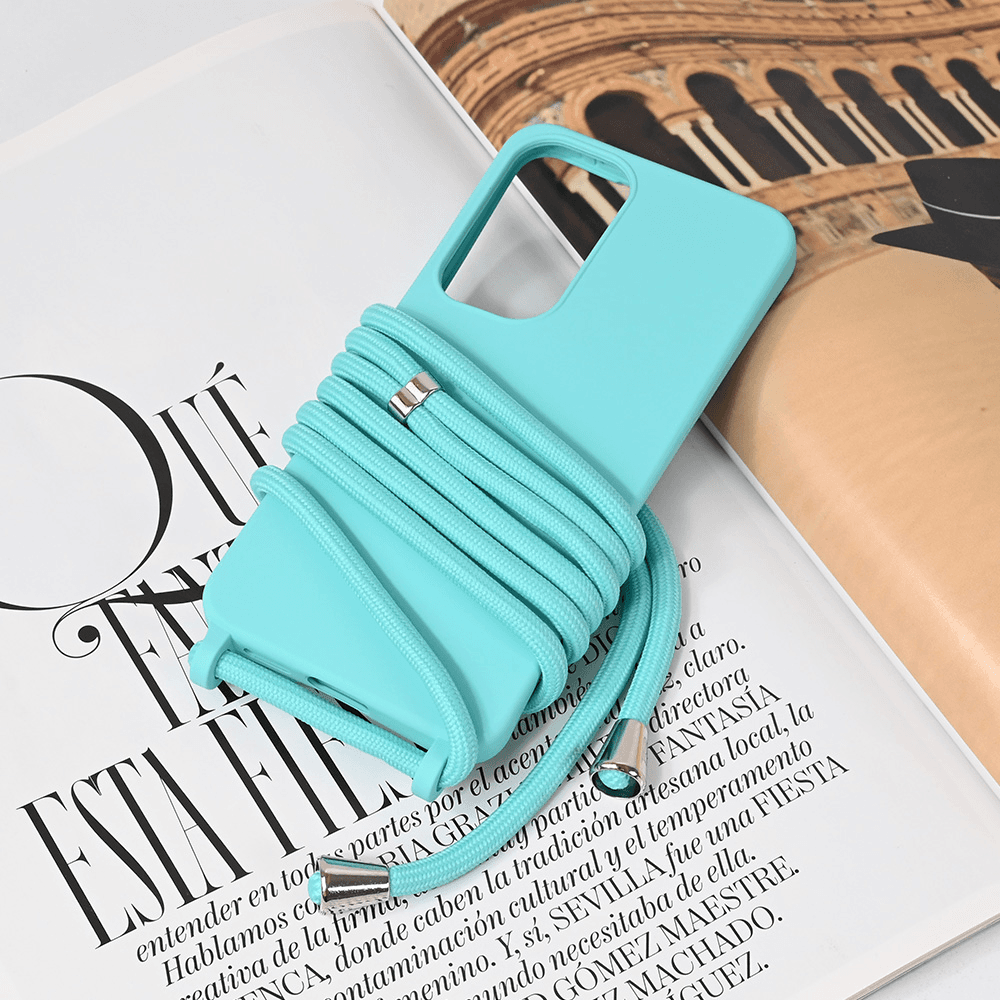 Maska za Samsung S25 Crossbody, Tirkizna