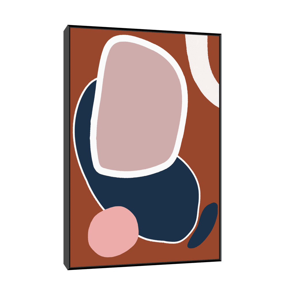 Canvas Slika na platnu Geometriski ritam, 30x45cm, Sa ramom, Crni