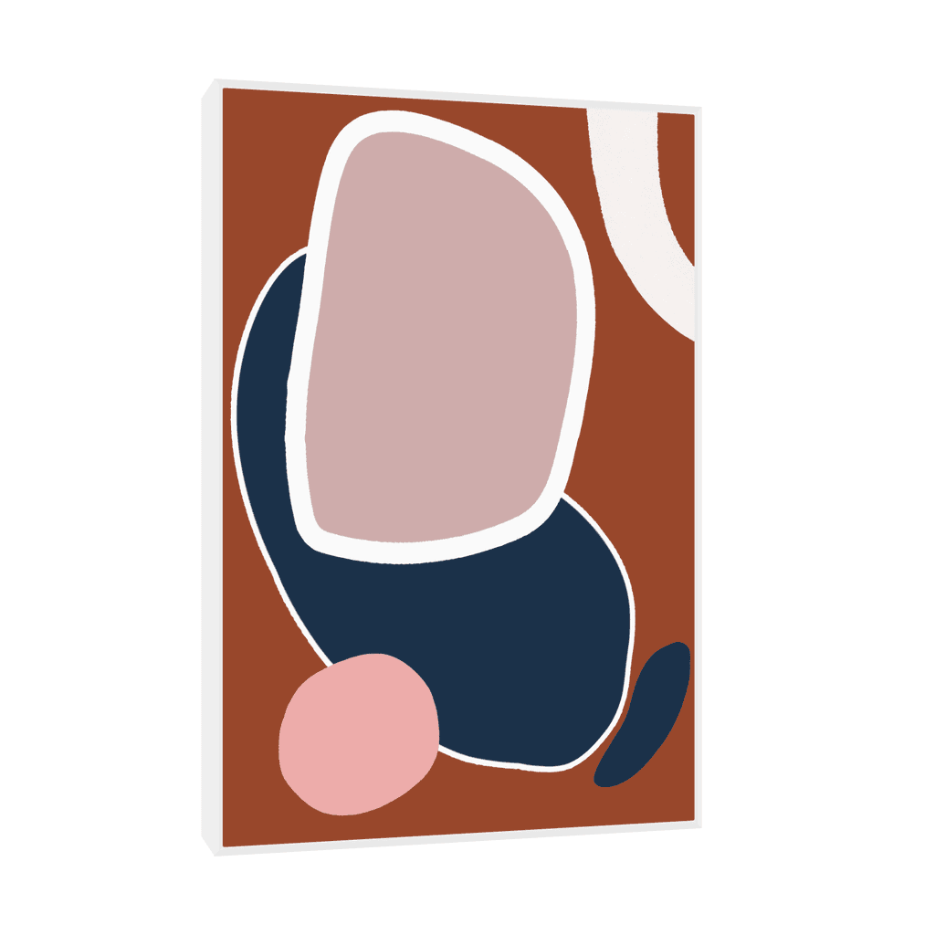 Canvas Slika na platnu Geometriski ritam, 30x45cm, Sa ramom, Beli