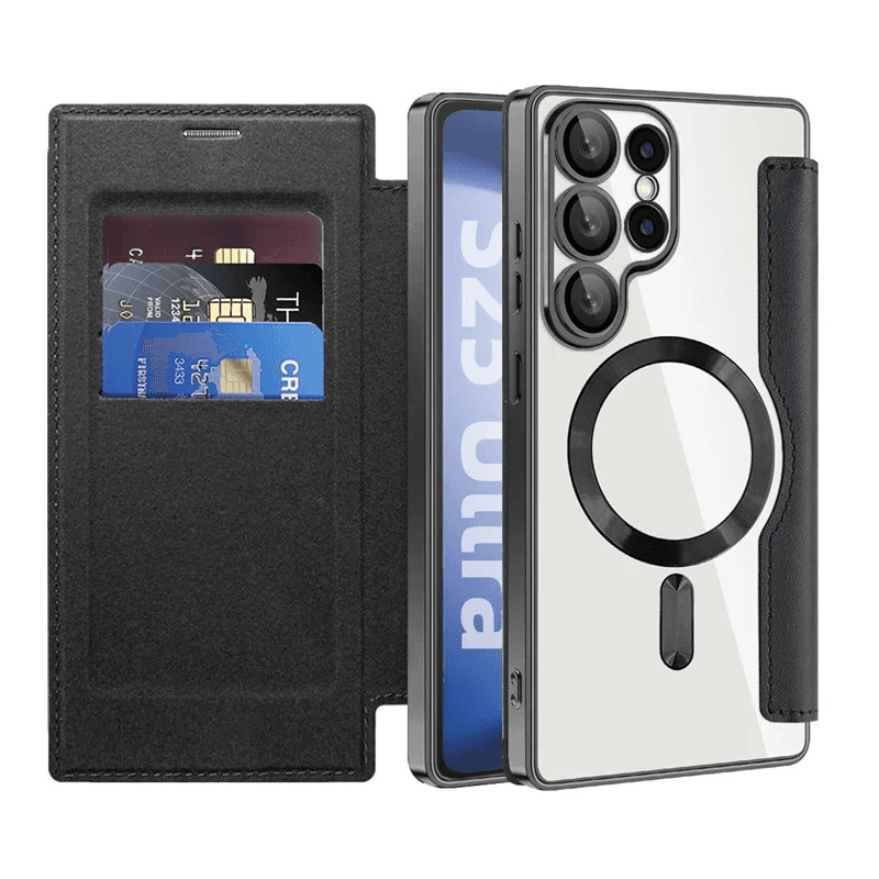 Maska za Samsung S25 Ultra Magsafe Lux Bi Fold, Crna