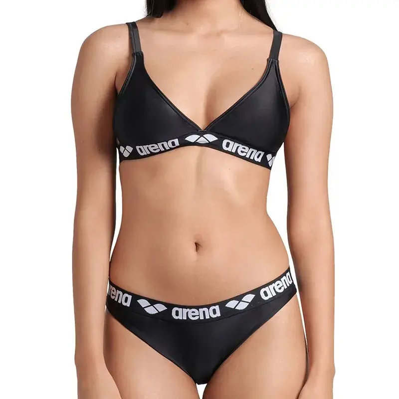 Arena Ženski kupaći Elastic Solid Bikini Trian, Crni