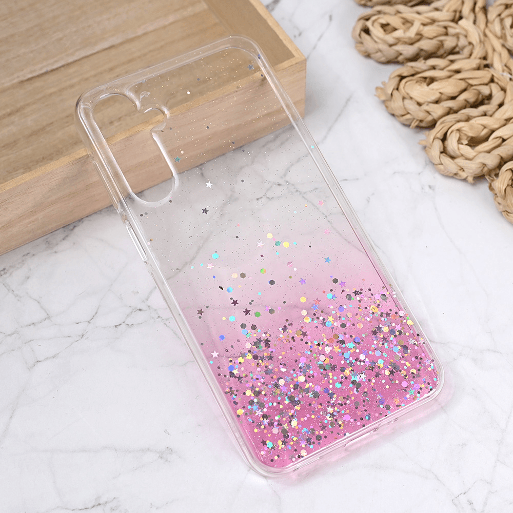 Maska za Samsung A16 5G Glitter, Silikonska, Roze