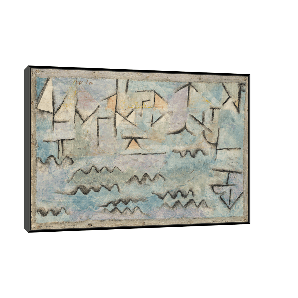 Canvas Slika na platnu The Rhine at Duisburg, Paul Klee 120x80cm, Sa ramom, Crni