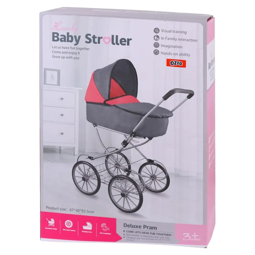 Ozzo Kolica za lutke Baby stroller, Siva