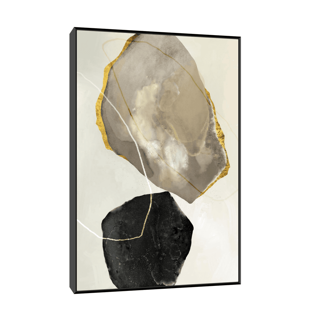 Canvas Slika na platnu Dva kamena 30x45cm, Sa ramom, Crni