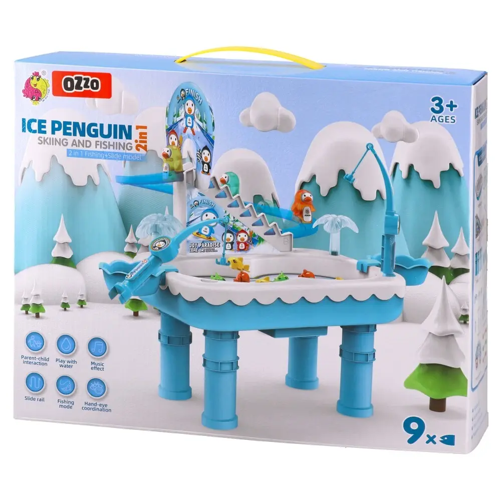 Ozzo Fishing Plate Igračka za decu Skijalište pingvini