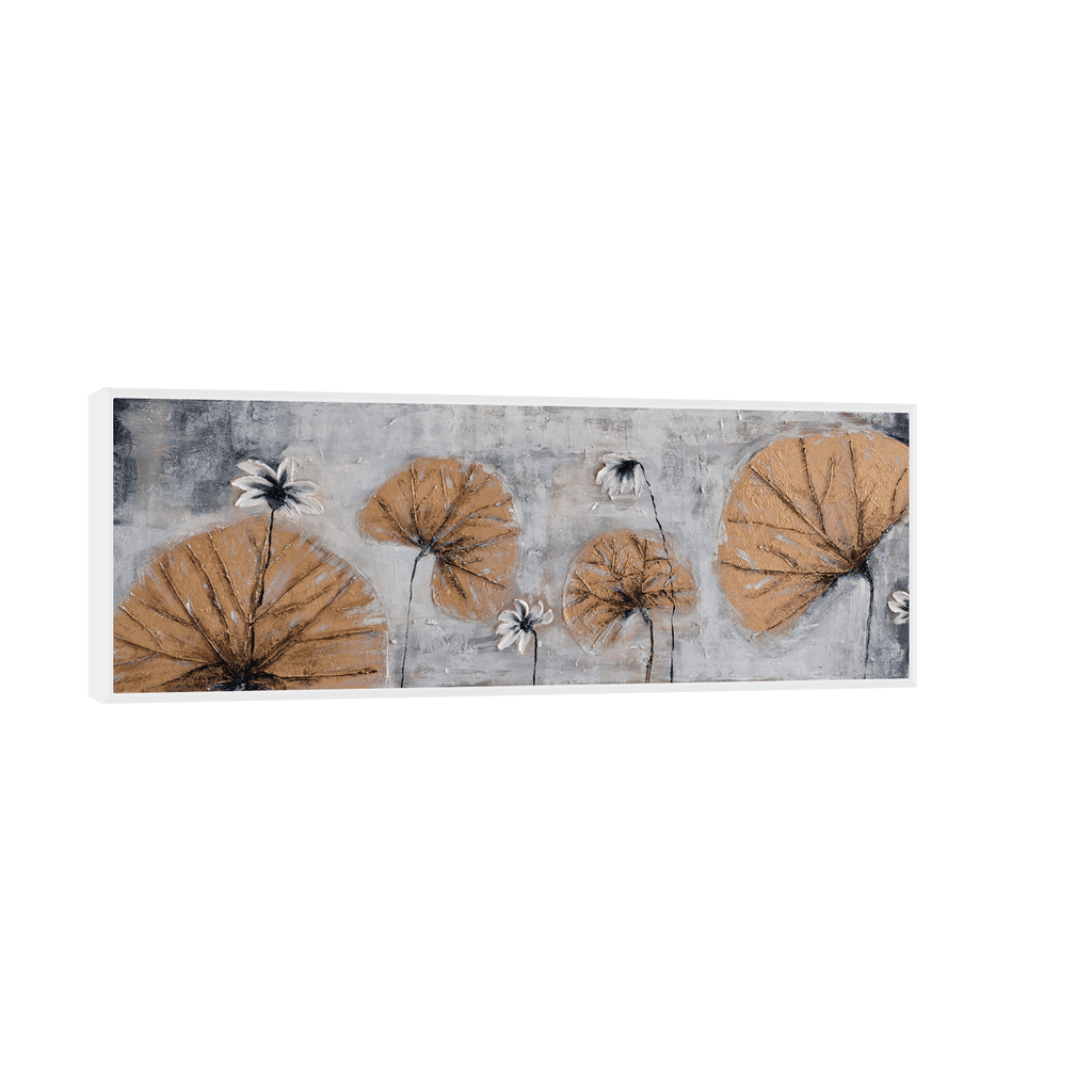 Canvas Slika na platnu Cvetovi, 90x30cm, Sa ramom, Beli