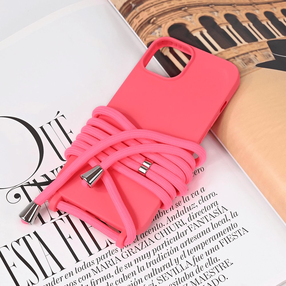 Maska za iPhone 15 6.1 Crossbody, Roze