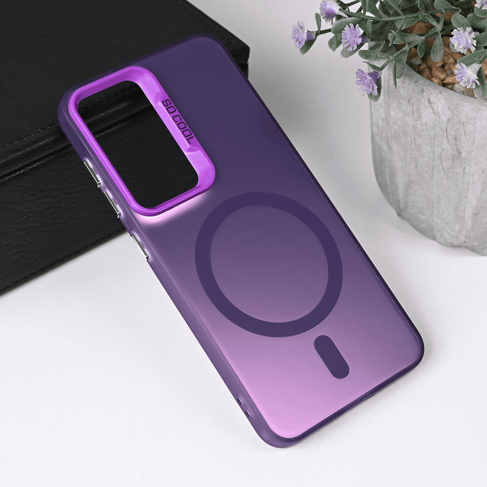 Maska za Samsung S25 Magsafe Clear, Ljubičasta