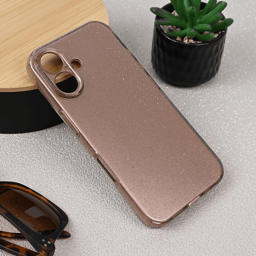 Maska za iPhone 16 6.1 Sparkle Dust, Rose gold