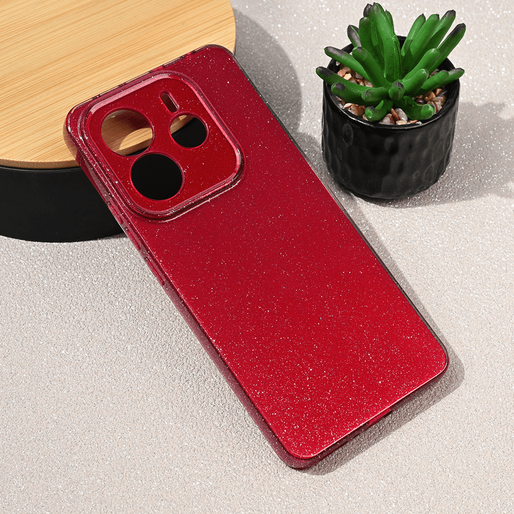 Maska za Xiaomi Redmi Note 14 5G Sparkle Dust, Bordo