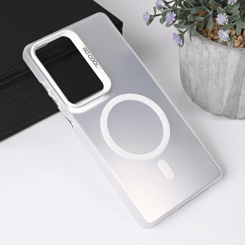 Maska za Samsung S25 Ultra Magsafe Clear, Srebrne boje