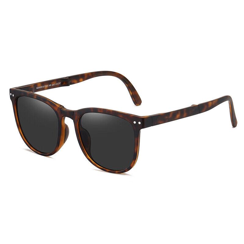 Angelamiao Unisex naočare za sunce, Braon-crne