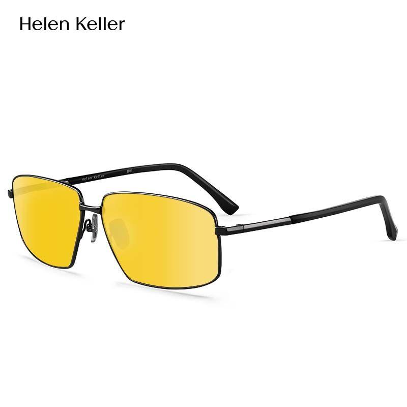 Helen Keller Unisex naočare za sunce, Tamnosivo-žute