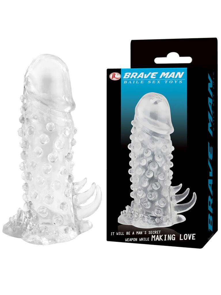 Navlaka za penis Brave man 03, 13.5cm, Providna