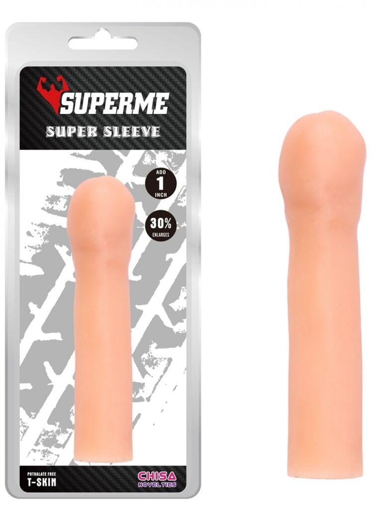 Navlaka za penis Super Sleeve, 17.5cm, Boja kože
