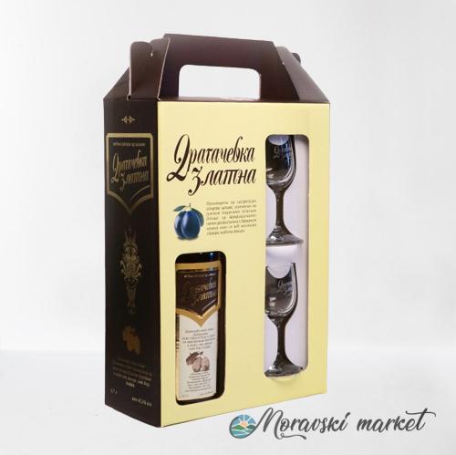 Dragačevka Rakija - Zlatna šljiva 0,7l, 2 čašice