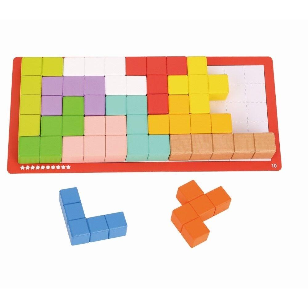 Tooky toys Kreativni set Drvene tetris kocke