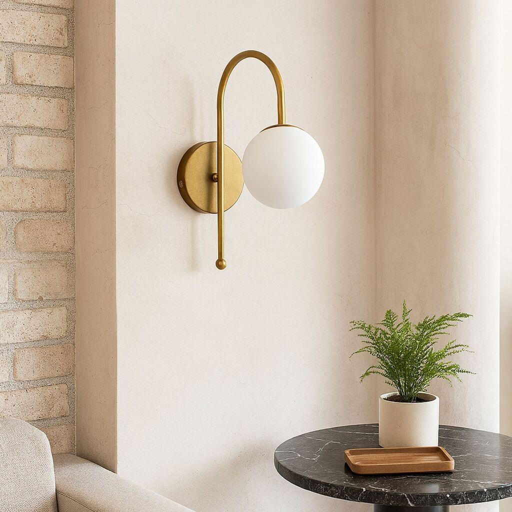 Opviq Zidna lampa 242085, Zlatne boje